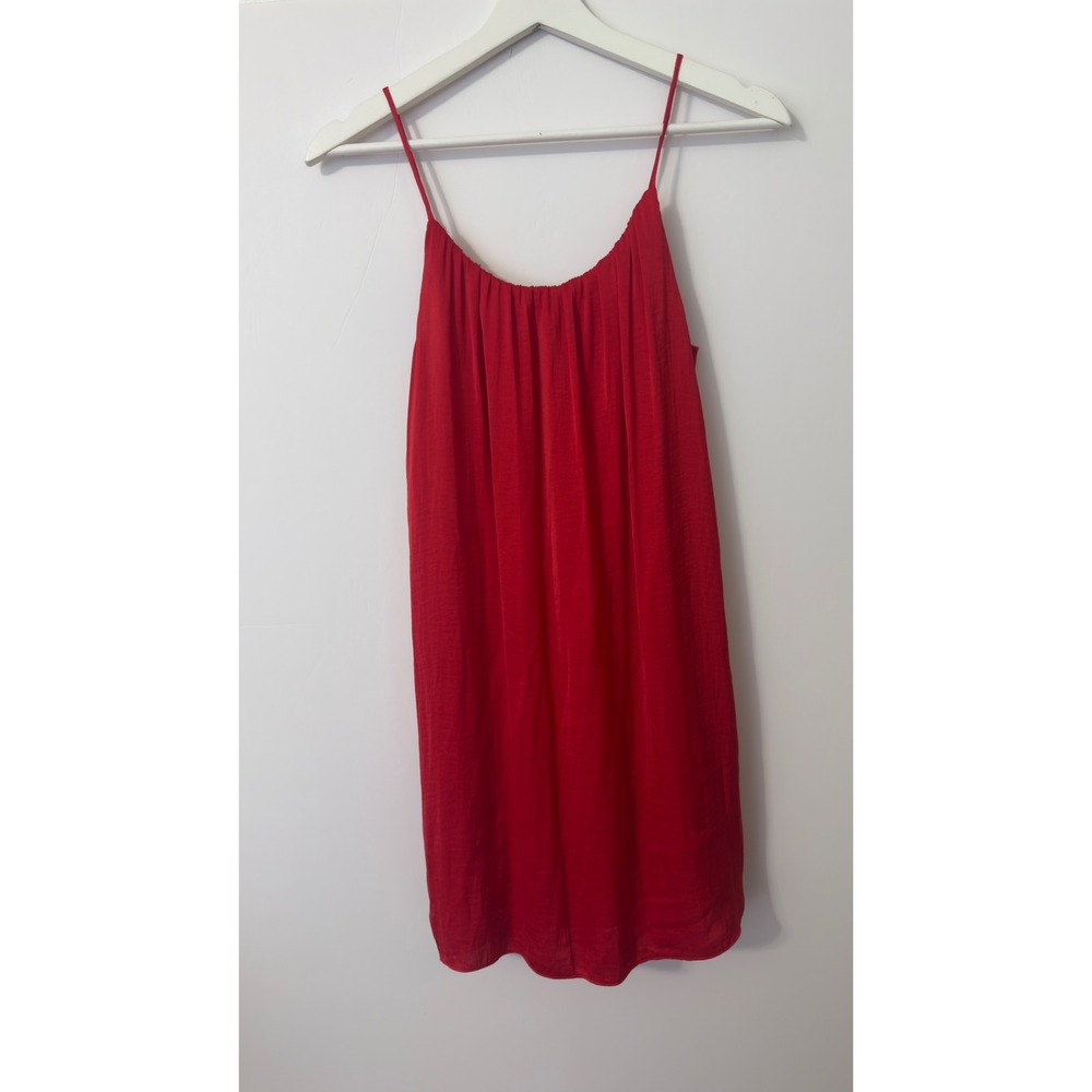 Naked Zebra Mini Shift Dress S Red Spaghetti Strap Cocktail Festive Holiday